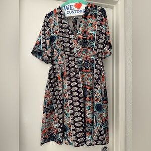 SHEIN Multicolor Boho Midi Dress